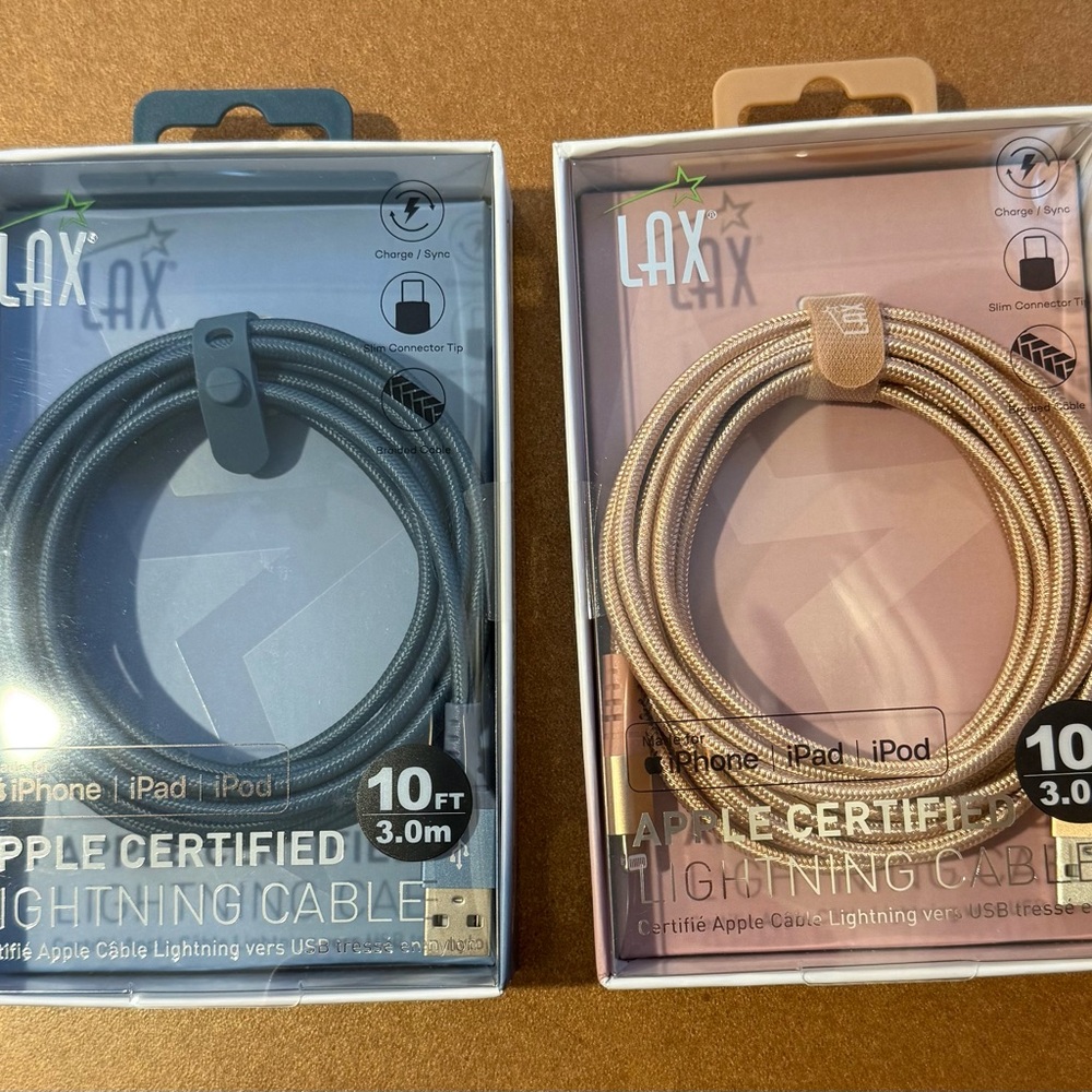 10FT Lightening Fast Charger Cable. Compatible with iPhone, iPad and iPod